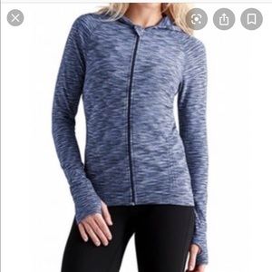 Athleta Space Dye Seamless Hooded Jacket